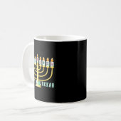Happy Hanukkah Mahjong Menorah Mahjukkah Chanukkah Kaffeetasse (Vorderseite Links)