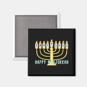 Happy Hanukkah Mahjong Menorah Mahjukkah Chanukkah Magnet (Vorderseite/Rückseite)