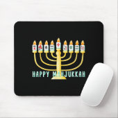 Happy Hanukkah Mahjong Menorah Mahjukkah Chanukkah Mousepad (Mit Mouse)