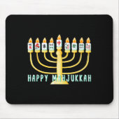 Happy Hanukkah Mahjong Menorah Mahjukkah Chanukkah Mousepad (Vorne)