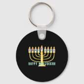 Happy Hanukkah Mahjong Menorah Mahjukkah Chanukkah Schlüsselanhänger (Vorderseite)