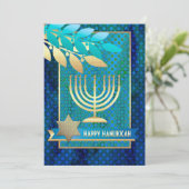 Happy Hanukkah. Maßgeschneiderte Grußkarten Feiertagskarte (Stehend Vorderseite)