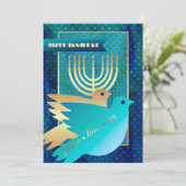 Happy Hanukkah. Maßgeschneiderte Grußkarten Feiertagskarte (Stehend Vorderseite)