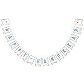 Happy Hanukkah & Mehorah + Star von David Pattern Wimpelkette (Alle)
