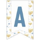 Happy Hanukkah & Mehorah + Star von David Pattern Wimpelkette (Dritte Fahne)