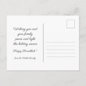 🕎 Happy Hanukkah, Menorah, anpassbare Postkarte (Rückseite)