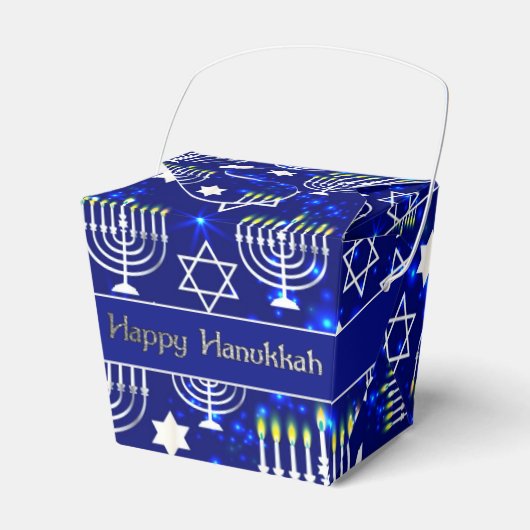 Happy Hanukkah Menorah Ausstieg Geschenkschachtel (Vorderseite)