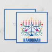 Happy Hanukkah Menorah Card (Vorne/Hinten)