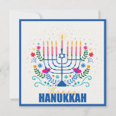 Happy Hanukkah Menorah Card (Vorderseite)