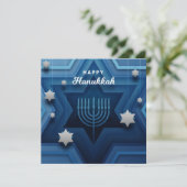 Happy Hanukkah Menorah Card (Stehend Vorderseite)