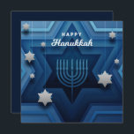 Happy Hanukkah Menorah Card<br><div class="desc">Papierausschnitt-Design.</div>
