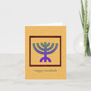Happy Hanukkah Menorah Card Feiertagskarte