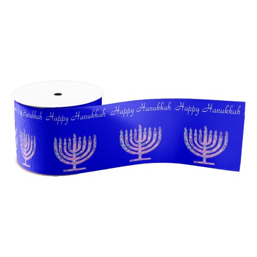 Happy Hanukkah Menorah David' Fave Ripsband (Spule)