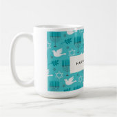 Happy Hanukkah Menorah Doves Kaffeetasse (Links)