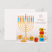 Happy Hanukkah Menorah Dreidel Gold Coins (Vorne/Hinten)
