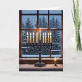 Happy Hanukkah Menorah | Eight Nights of Peace  Karte (Vorderseite)