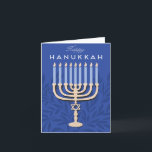 Happy Hanukkah Menorah Feiertagskarte<br><div class="desc">Happy Hanukkah Menorah Design Foto Ferienkarte</div>