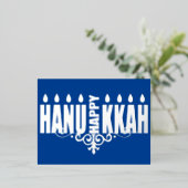 Happy Hanukkah Menorah Folien Feiertagspostkarte (Stehend vorne)