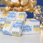 Happy Hanukkah Menorah Geschenkpapier<br><div class="desc">Happy Hanukkah Menorah Wrapping Paper</div>