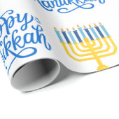 Happy Hanukkah Menorah Geschenkpapier (Rolleneckpunkt)