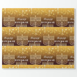 Happy Hanukkah Menorah Geschenkpapier<br><div class="desc">.Feiern Sie acht Tage und acht Nächte des Festivals der Lichter mit Hanukkah-Karten und Geschenken. Das Lichterfest ist hier. Lächle die Menorah,  spiele mit dem dreiel und feiere auf Latkes und Sufganiyots. Feiern Sie den Geist von Hanukkah mit Freunden,  Familie und Lieben,  indem Sie ihnen Happy Hanukkah wünschen.</div>