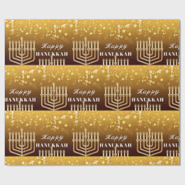 Happy Hanukkah Menorah Geschenkpapier