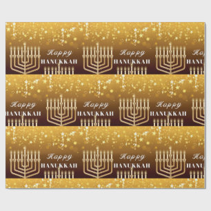 Happy Hanukkah Menorah Geschenkpapier