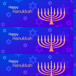 Happy Hanukkah Menorah Geschenkpapier