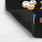 Happy Hanukkah Menorah Jüdische Xmas Chanukah Fami Mousepad (Ecke)