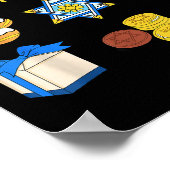 Happy Hanukkah Menorah Jüdische Xmas Chanukah Fami Poster (Ecke)