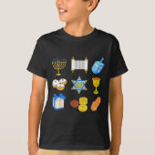 Happy Hanukkah Menorah Jüdische Xmas Chanukah Fami T-Shirt (Vorderseite)