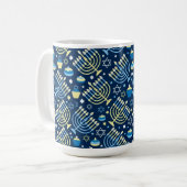 Happy Hanukkah Menorah Kaffeetasse (Vorderseite Links)