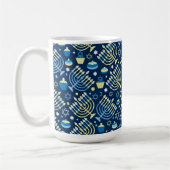 Happy Hanukkah Menorah Kaffeetasse (Links)