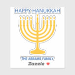 Happy Hanukkah Menorah Kiss-Cut Aufkleber<br><div class="desc">Happy Hanukkah Menorah Kiss-Cut Stickers.</div>