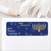 Happy Hanukkah Menorah Label (Insitu)