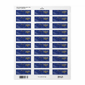 Happy Hanukkah Menorah Label (Vorne)
