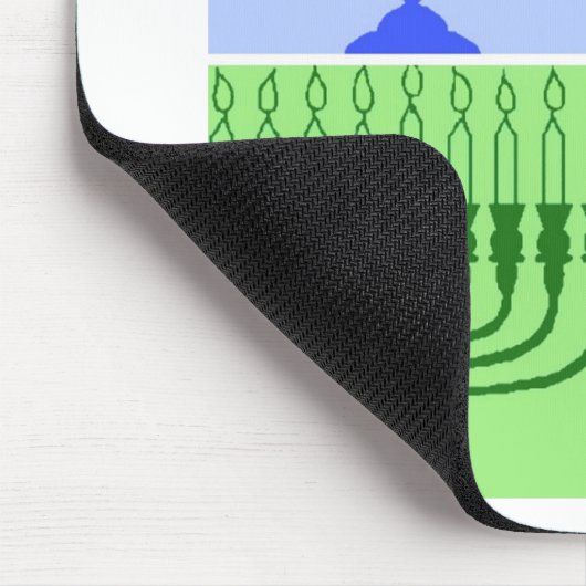Happy Hanukkah Menorah Mousepad (Ecke)