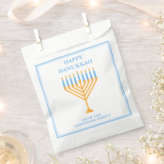 Happy Hanukkah Menorah Niedliches Custom Party Geschenktütchen (Ausgeschnitten)