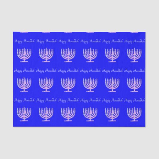 Happy Hanukkah Menorah Nina's Fave Seidenpapier (Vorderseite)