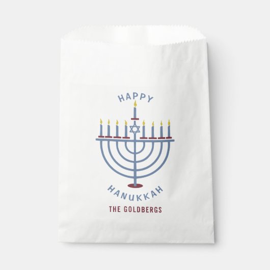 Happy Hanukkah Menorah Party Custom Geschenktütchen (Vorderseite)