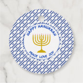 HAPPY HANUKKAH Menorah Personalisierte israelische Geschenkanhänger (Rückseite)