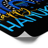 Happy Hanukkah Menorah Rainbow Jewish Gift Women K Poster (Ecke)