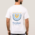 Happy Hanukkah Menorah Rainbow T-Shirt<br><div class="desc">Unser Rainbow Menorah Hanukkah Gruß T - Shirt hat ein beliebtes Rainbow Design, das zu einem fröhlichen Hanukkah/ Chanukah menorah drehe. Dieses moderne Design ist eine schöne, lustige Art, Familie und Freunden ein Happy Hanukkah zu wünschen, wo auch immer Sie hingehen. Jeder Text kann personalisiert/verändert werden, um ihn zu einem...</div>