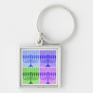 Happy Hanukkah Menorah Schlüsselanhänger