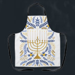 Happy Hanukkah Menorah Schürze<br><div class="desc">Happy Hanukkah menorah Schürze.</div>