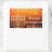 Happy Hanukkah Menorah Square Sticker (Tasche)