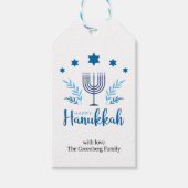 Happy Hanukkah Menorah Stars Festival Geschenkanhänger (Vorderseite)