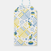 Happy Hanukkah Menorah Stars Festival Geschenkanhänger (Rückseite)