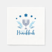 Happy Hanukkah Menorah Stars Serviette (Vorderseite)