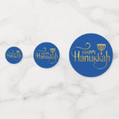 Happy Hanukkah Menorah Table Confetti Konfetti (Rückseiten)